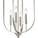 None 4 Light 16 inch Brushed Nickel Pendant Ceiling Light